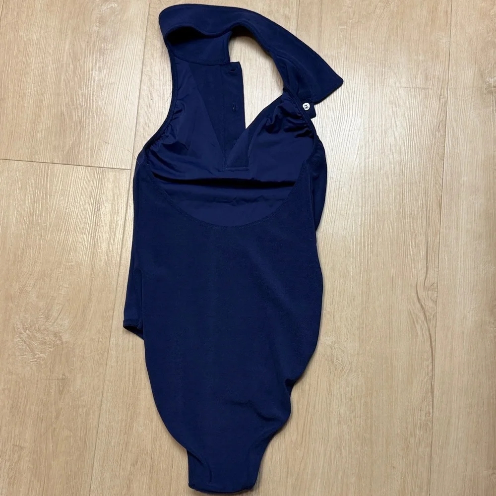 Polo Ralph Lauren Collar Terry One-Piece Swimsuit
